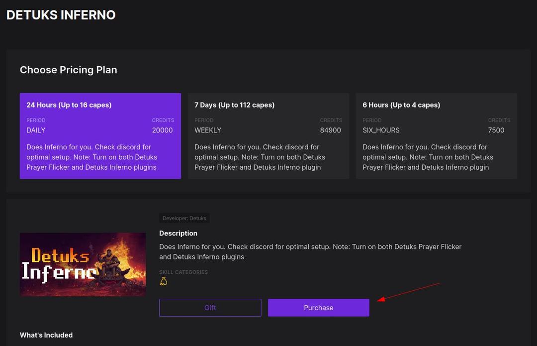 Storm client inferno plan