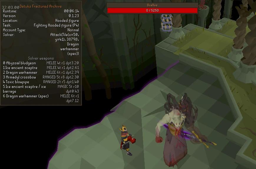 Detuks Fractured Archive plugin fighting Ocellus